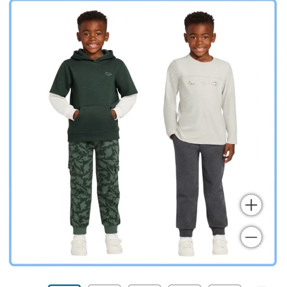 2-pc Kids Headquarters NWT Boys Dino Green fleece Hoodie & T shirt SIZE 4Tbundle - Picture 1 of 5